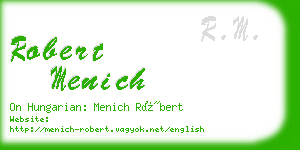 robert menich business card